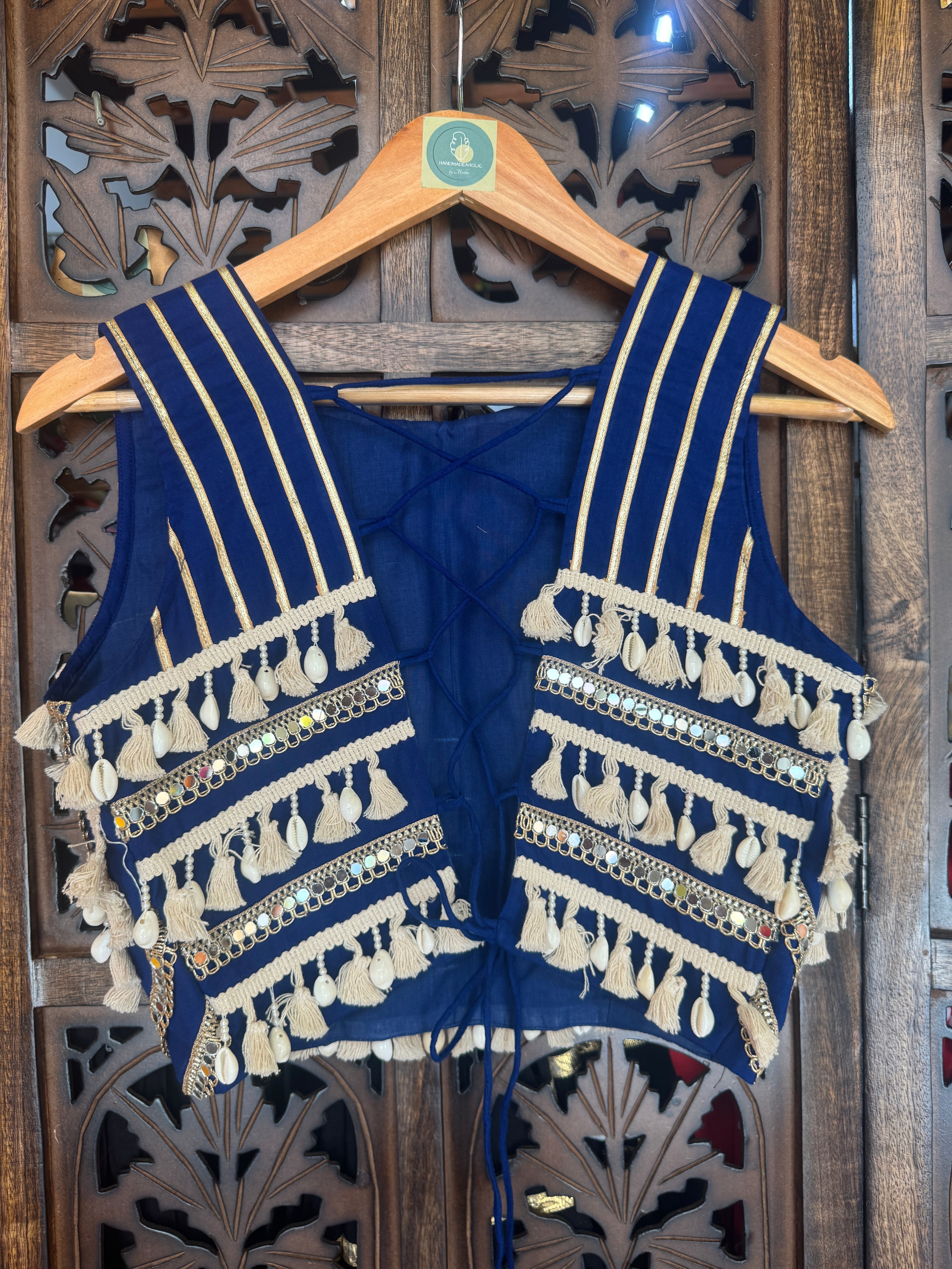 BLUE GAMTHI BLOUSE '25 HANDMADEAHOLIC BY MISHKA