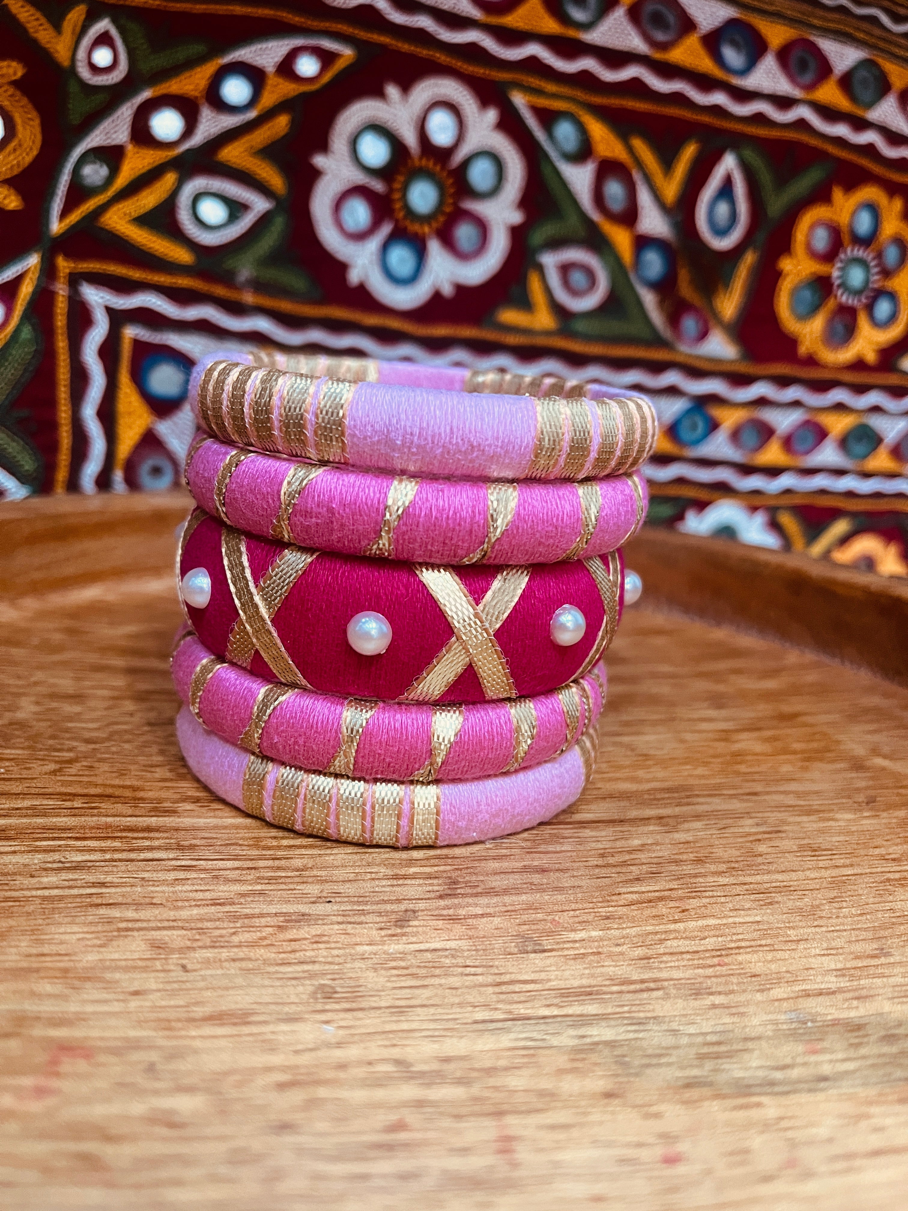 GULABO BANGLE SET HANDMADEAHOLIC BY MISHKA