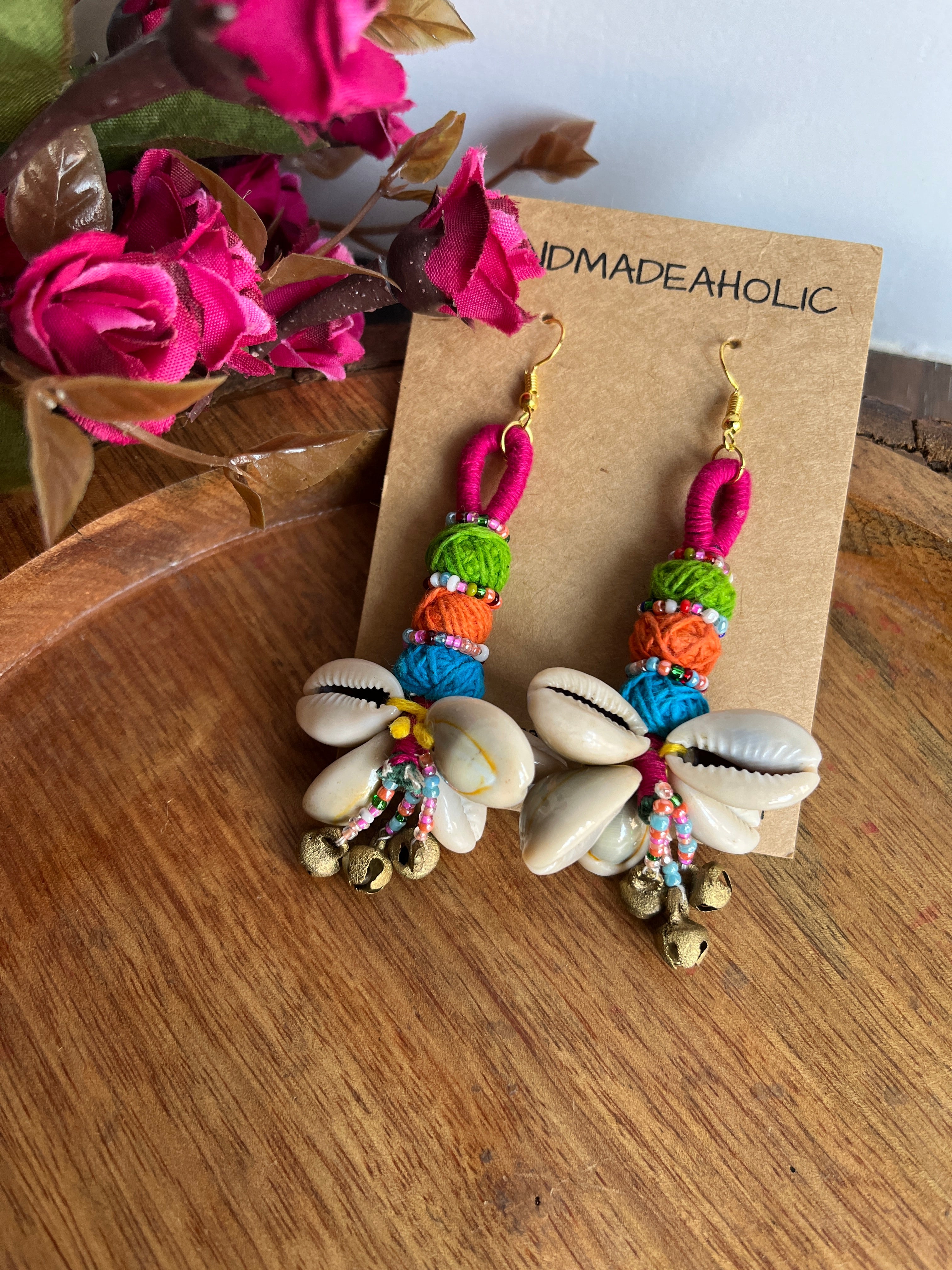 BANJARA COWRIE EARRING HANDMADEAHOLIC BY MISHKA