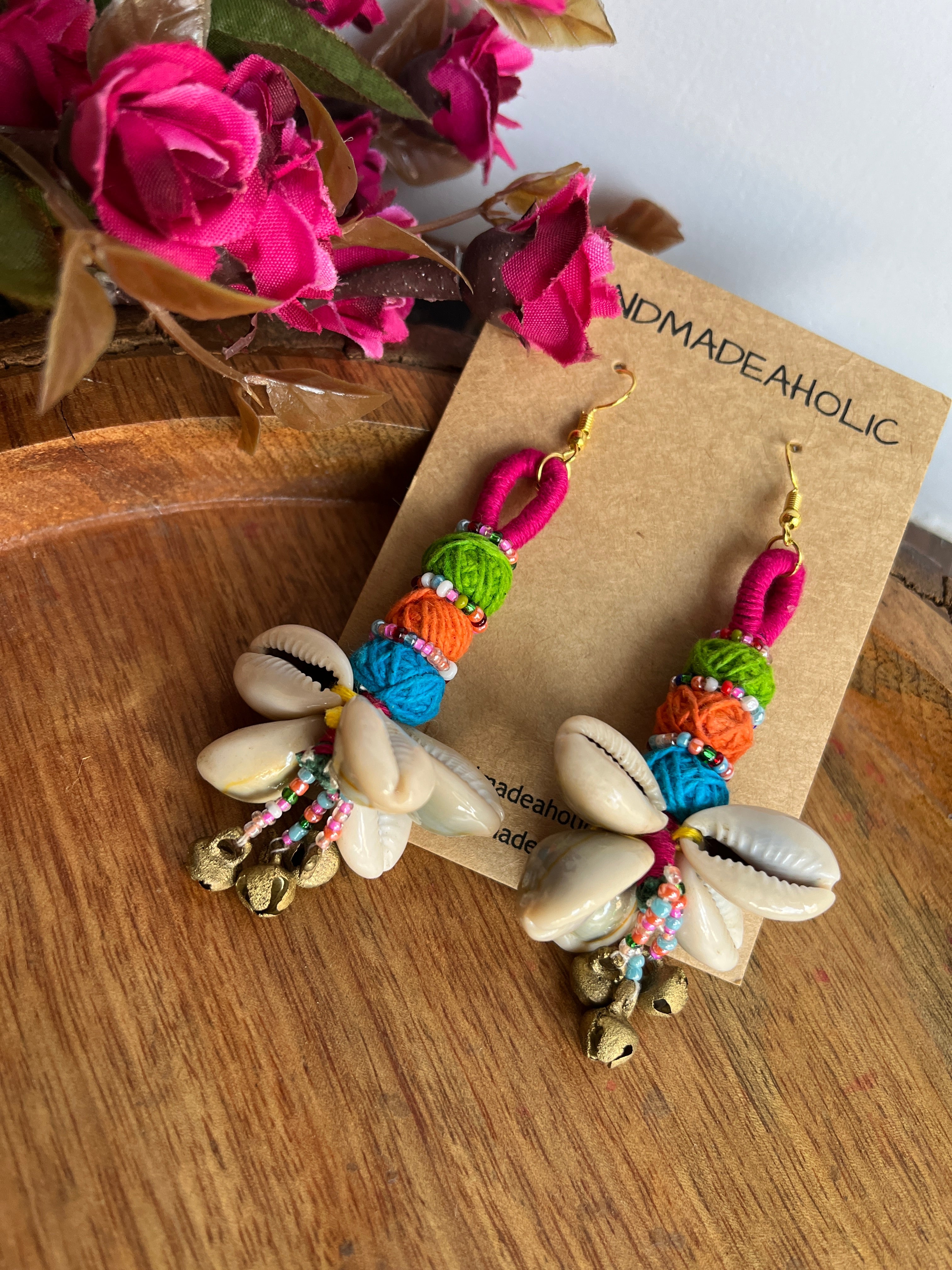 BANJARA COWRIE EARRING HANDMADEAHOLIC BY MISHKA
