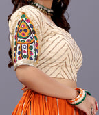 RUST ORANGE CHANIYA CHOLI  RAAS'25  - 2 HANDMADEAHOLIC BY MISHKA