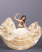 MULTI LAMPI OFF WHITE CHANIYA CHOLI RAAS'25 HANDMADEAHOLIC BY MISHKA