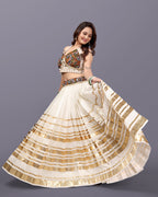 MULTI LAMPI OFF WHITE CHANIYA CHOLI RAAS'25 HANDMADEAHOLIC BY MISHKA