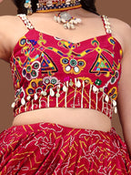 RED BANDHANI CHANIYA CHOLI RAAS'25 HANDMADEAHOLIC BY MISHKA