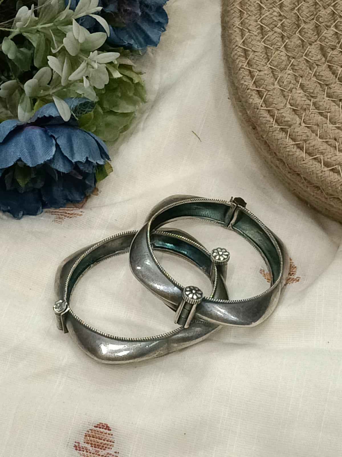 Ganga German Silver Kada