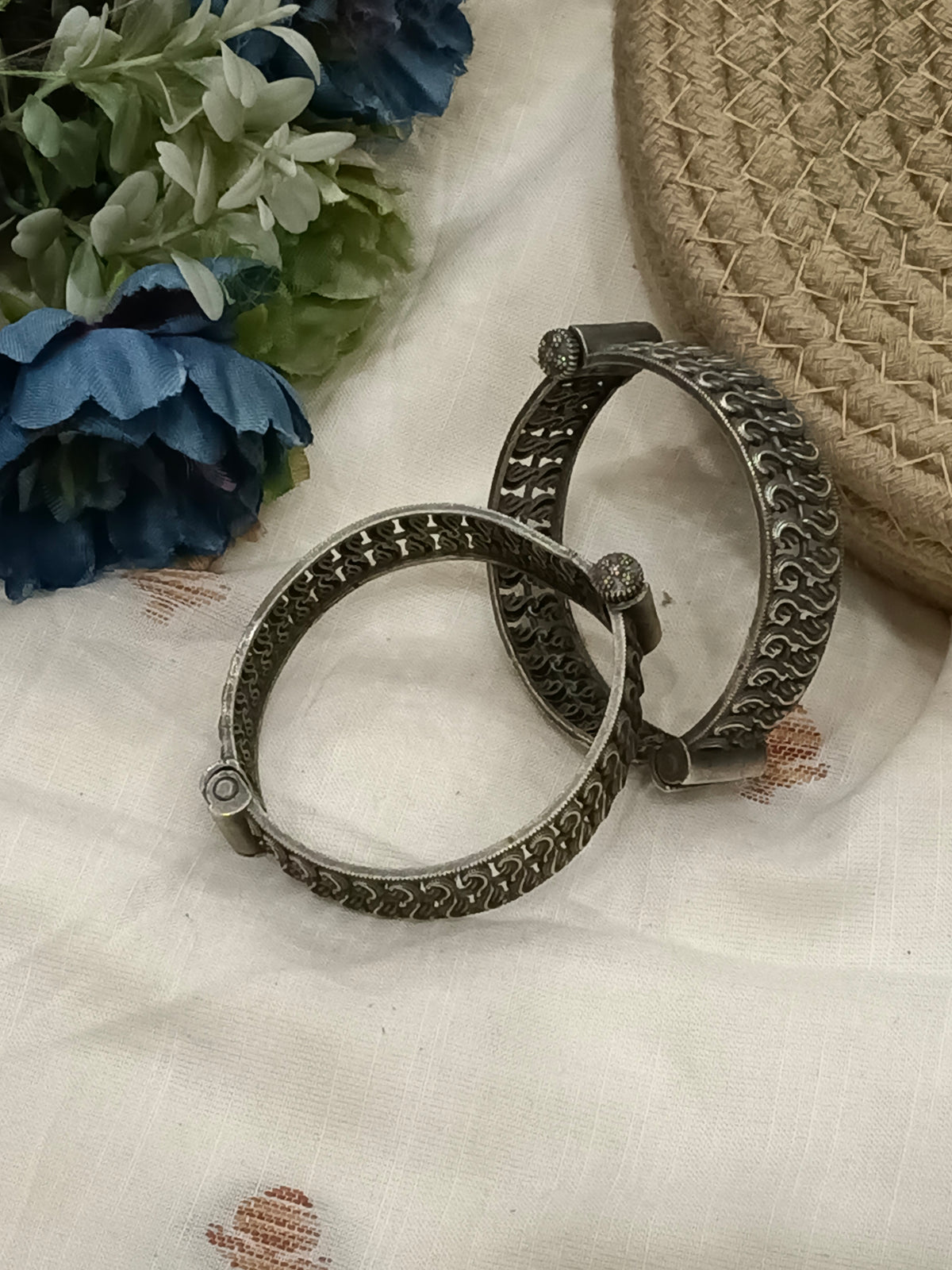 Kaveri German Silver Kada