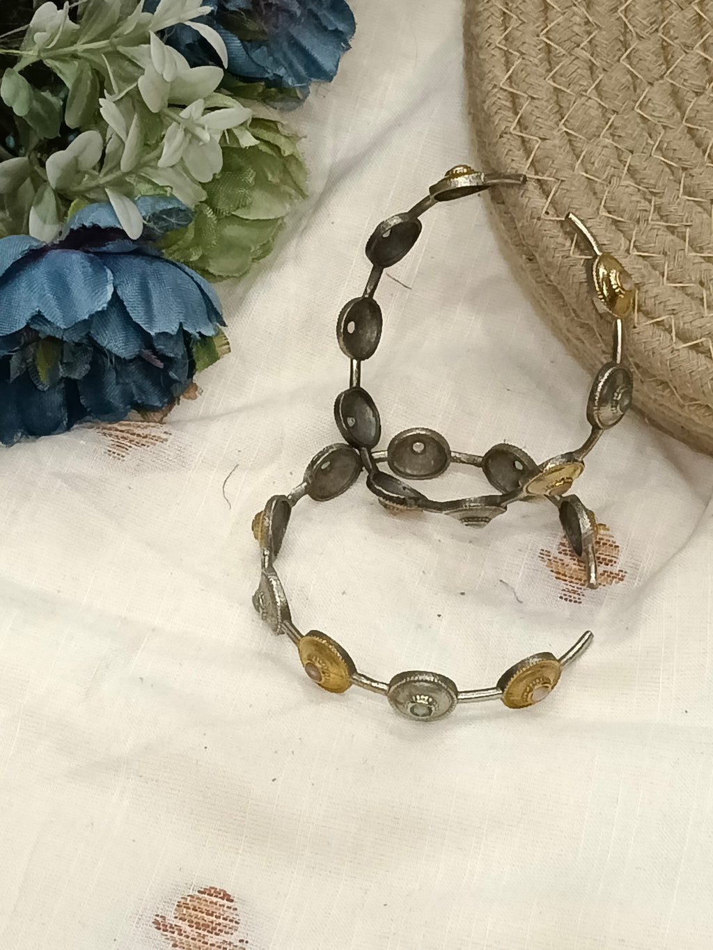 Ruhi German Silver Kada