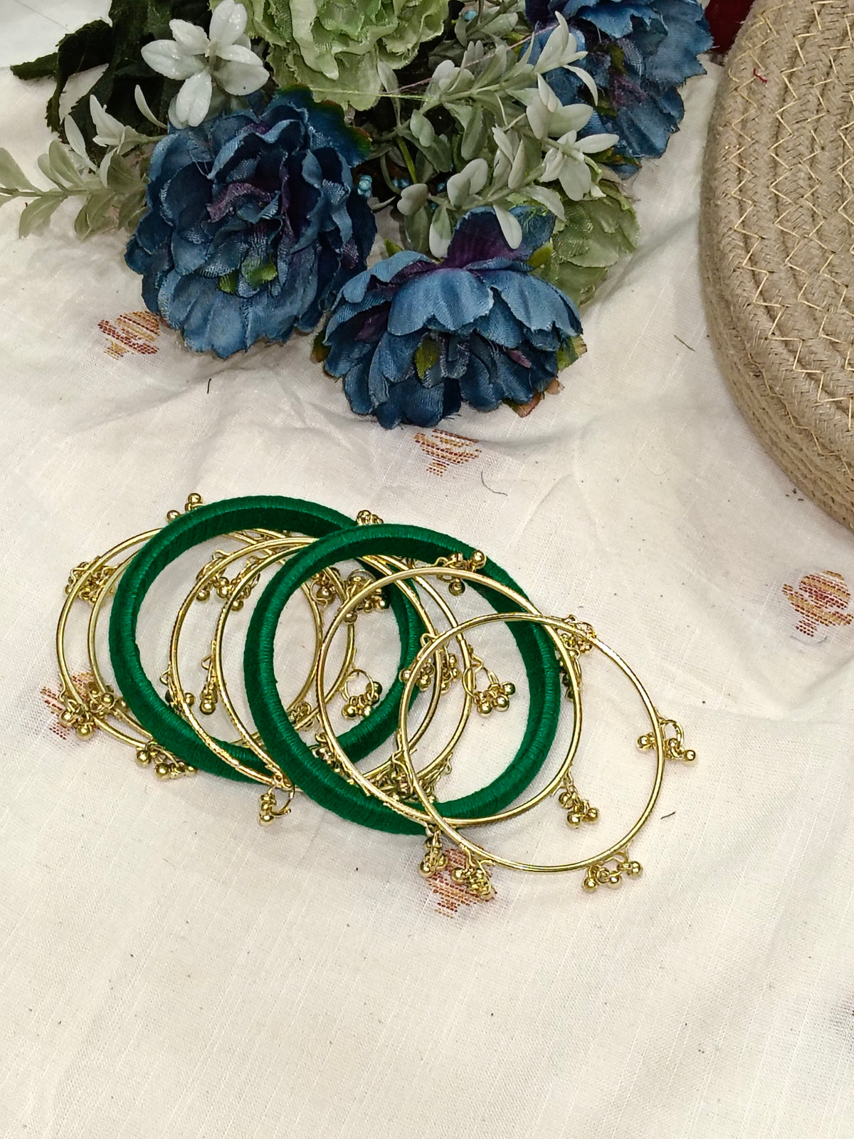 Rumzum Green Kashmiri Bangles