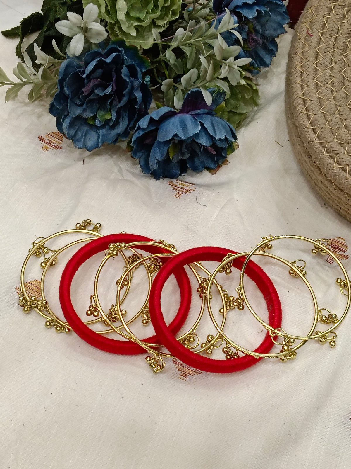Rumzum Red Kashmiri Bangles