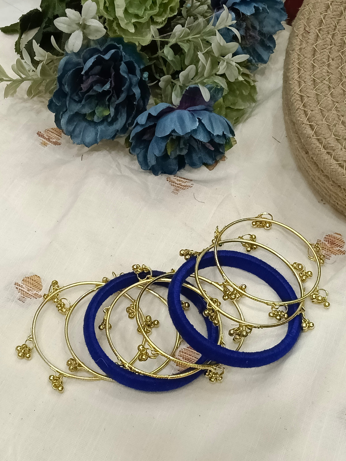 Rumzum Royal Blue Kashmiri Bangles
