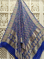 Royal Blue Pure Georgette Bandhani Dupatta