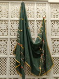 Dark Green Ajrakh Cotton Dupatta