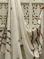 White Ajrakh Cotton Dupatta
