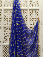 Royal Blue Lehriya Dupatta