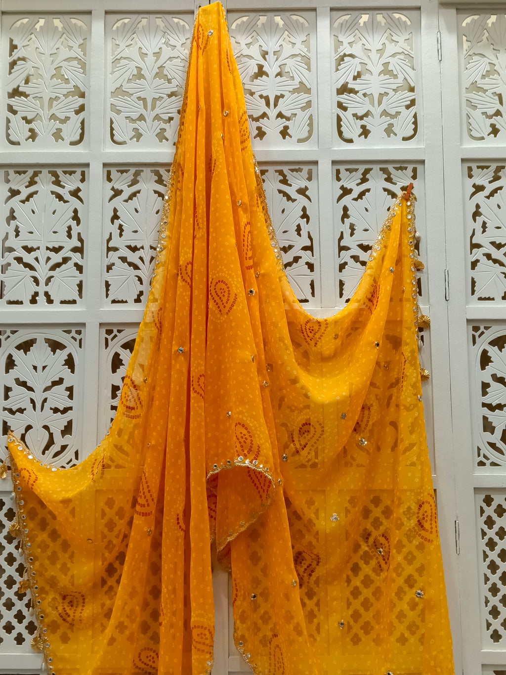 Yellow Lehriya Dupatta