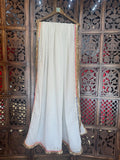 OFF WHITE GOTA LACE DUPATTA HANDMADEAHOLIC BY MISHKA