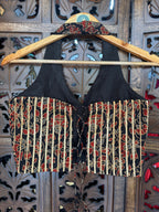 BLACK AJRAKH HULTER BLOUSE HANDMADEAHOLIC BY MISHKA