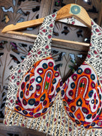 WHITE AJRAKH HULTER BLOUSE HANDMADEAHOLIC BY MISHKA
