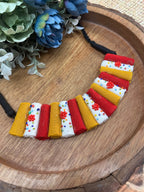 RED & YELLOW POTALI NECKLACE HANDMADEAHOLIC BY MISHKA