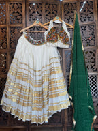 MULTI LAMPI OFF WHITE CHANIYA CHOLI RAAS'25 HANDMADEAHOLIC BY MISHKA