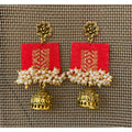 RED GHUNGHROO EARRING HANDMADEAHOLIC BY MISHKA