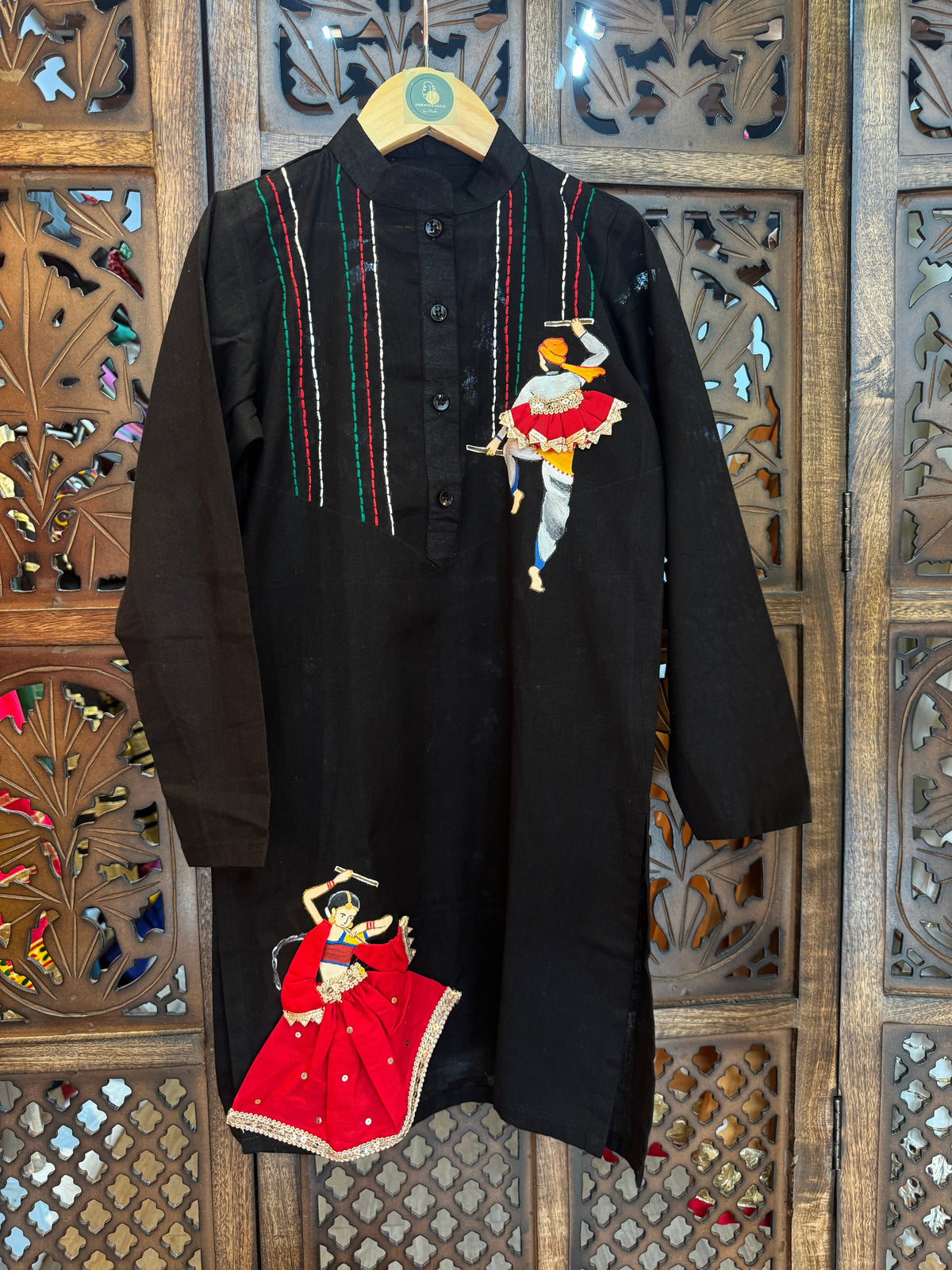 BLACK GAMTHI BOYS KURTA HANDMADEAHOLIC BY MISHKA
