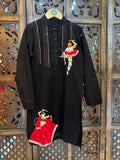 BLACK GAMTHI BOYS KURTA HANDMADEAHOLIC BY MISHKA