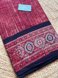 NATURAL AJRAKH PANEL HANDBLOCK COTTON FABRIC