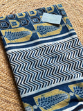 NATURAL AJRAKH HANDBLOCK COTTON FABRIC