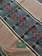 NATURAL AJRAKH HANDBLOCK COTTON FABRIC
