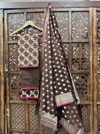 DRAK BROWN MUNGA SILK SUIT HANDMADEAHOLIC BY MISHKA