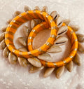 COWRIE YELLOW BANGLE HANDMADEAHOLIC BY MISHKA