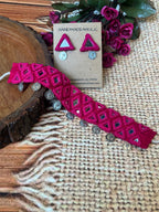 TRIPLE LAYER PINK MIRROR CHOKAR HANDMADEAHOLIC BY MISHKA
