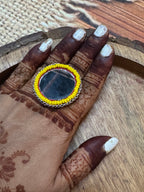 YELLOW BEADS RING HANDMADEAHOLIC BY MISHKA