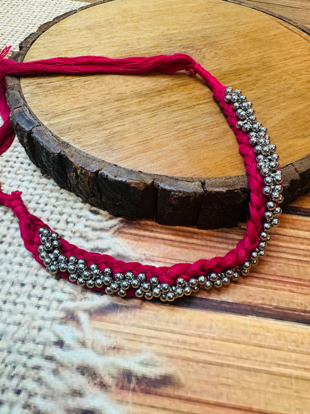 PINK GHUNGHROO CHOTLA NECKLACE HANDMADEAHOLIC BY MISHKA