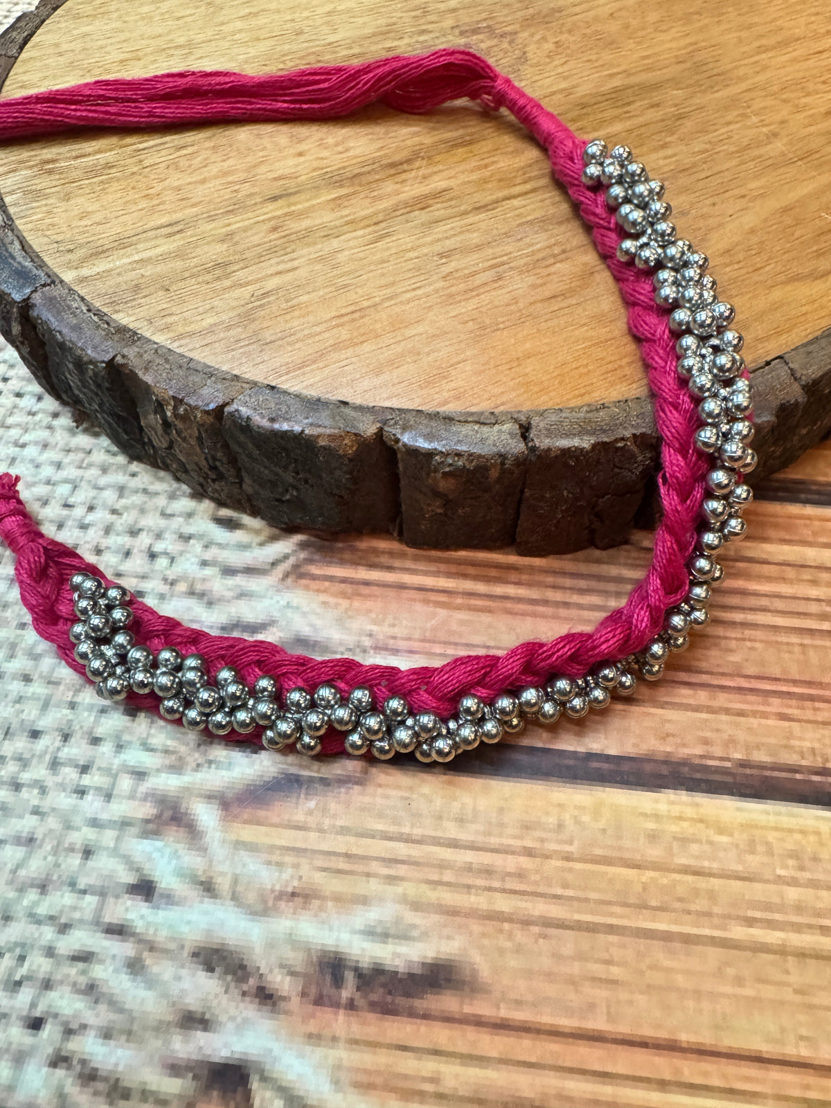 PINK GHUNGHROO CHOTLA NECKLACE HANDMADEAHOLIC BY MISHKA