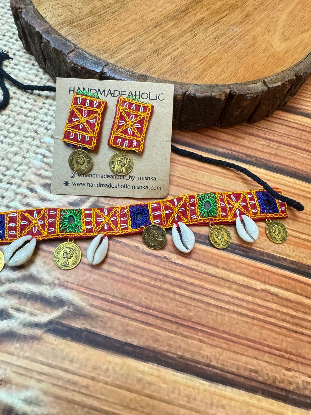 RED HATHBHARAT NECKLACE HANDMADEAHOLIC BY MISHKA