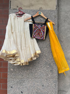 WHITE AND BLACK BANJARA KIDS CHOLI - handmadeaholicmishka