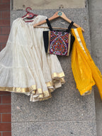 WHITE AND BLACK BANJARA KIDS CHOLI - handmadeaholicmishka