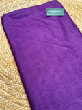 Royal Grape Purple Handwoven Bhagalpuri Tussar Silk  Fabric