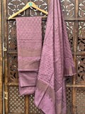 PEACH MUNGA MUSLIN SILK SUIT HANDMADEAHOLIC BY MISHKA