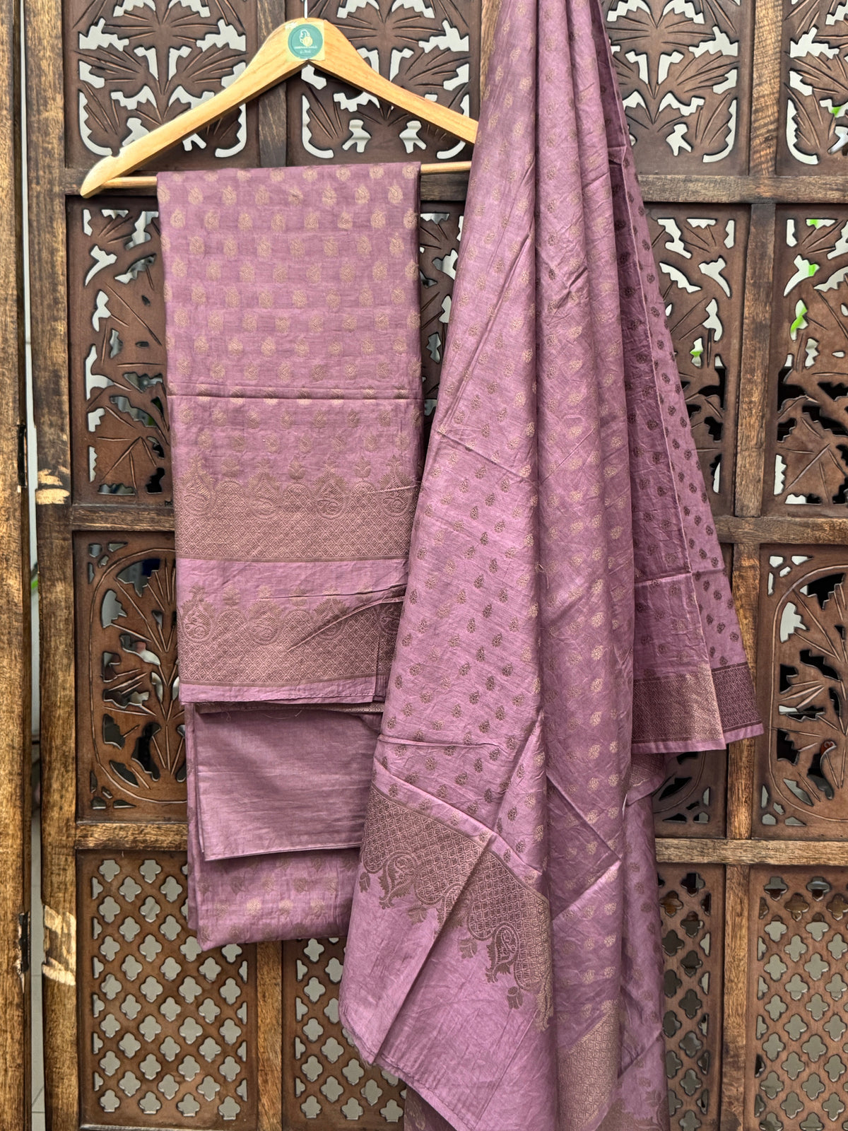 PEACH MUNGA MUSLIN SILK SUIT HANDMADEAHOLIC BY MISHKA
