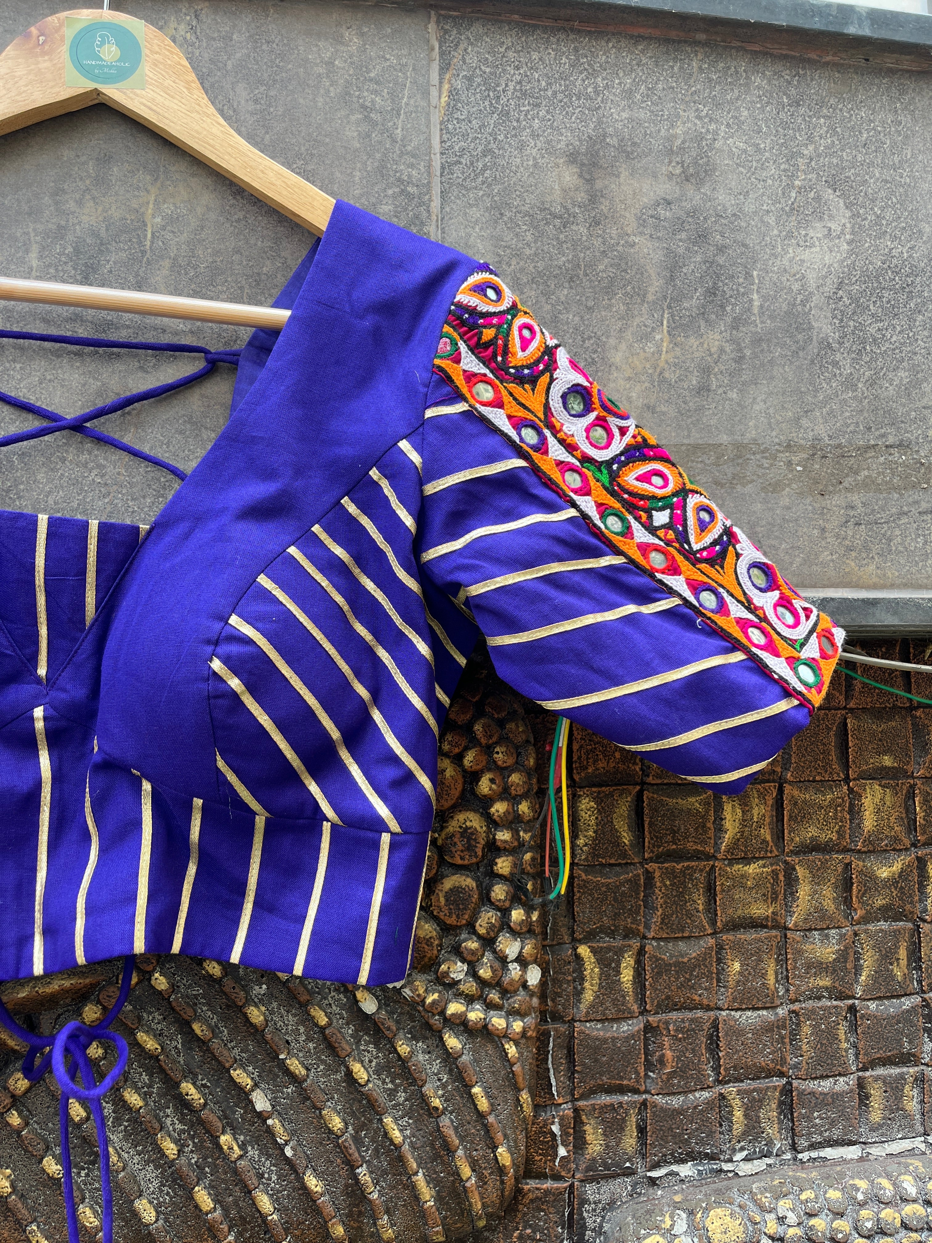 ROYAL BLUE BANJARA BLOUSE HANDMADEAHOLIC BY MISHKA
