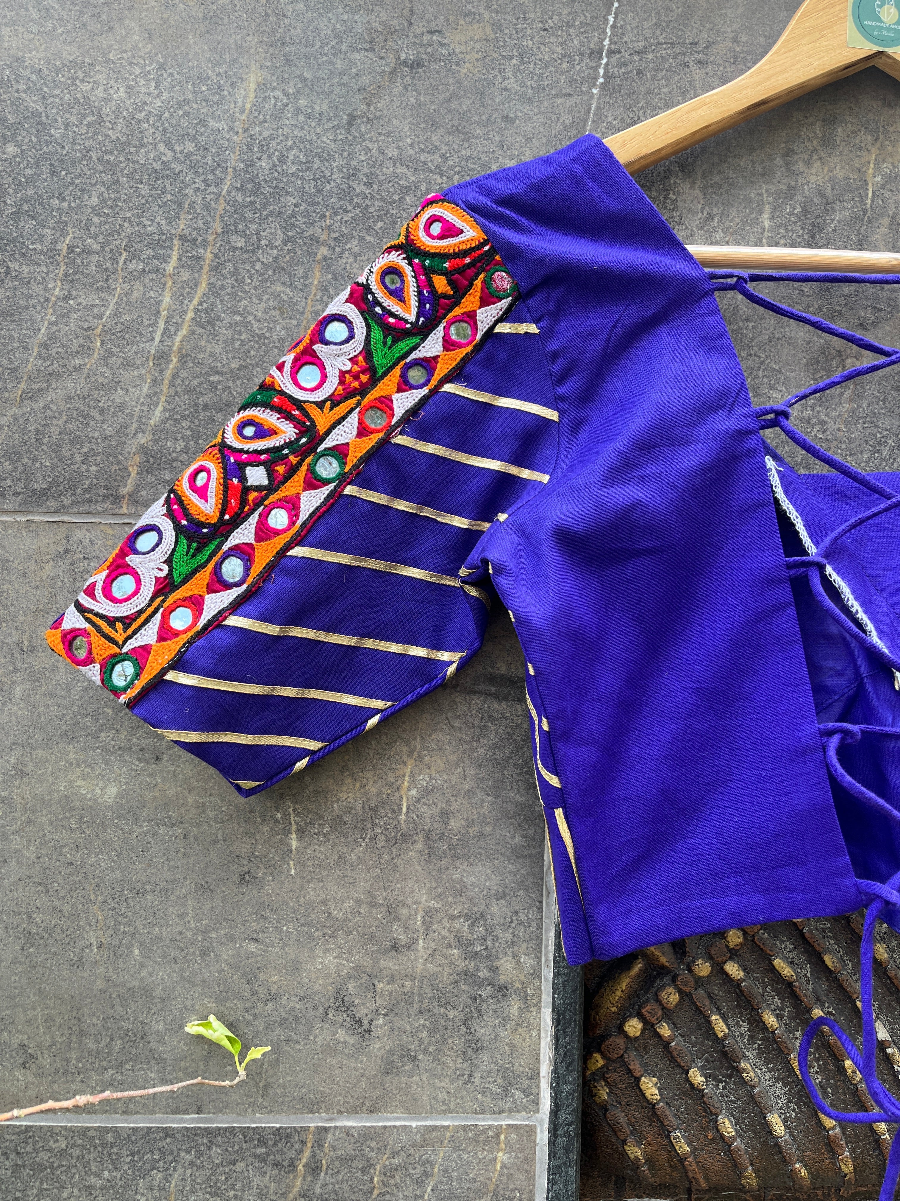 ROYAL BLUE BANJARA BLOUSE HANDMADEAHOLIC BY MISHKA