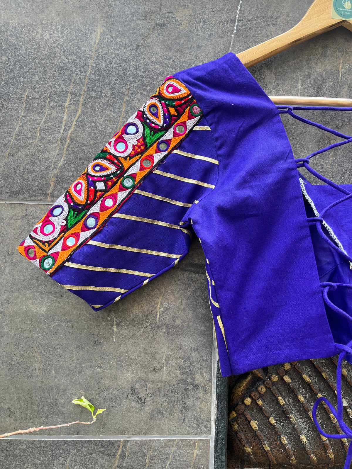 ROYAL BLUE BANJARA BLOUSE HANDMADEAHOLIC BY MISHKA