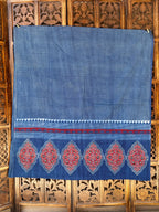 Midnight Indigo Hand-Block Ajrakh Cotton Unstitched Suit Set