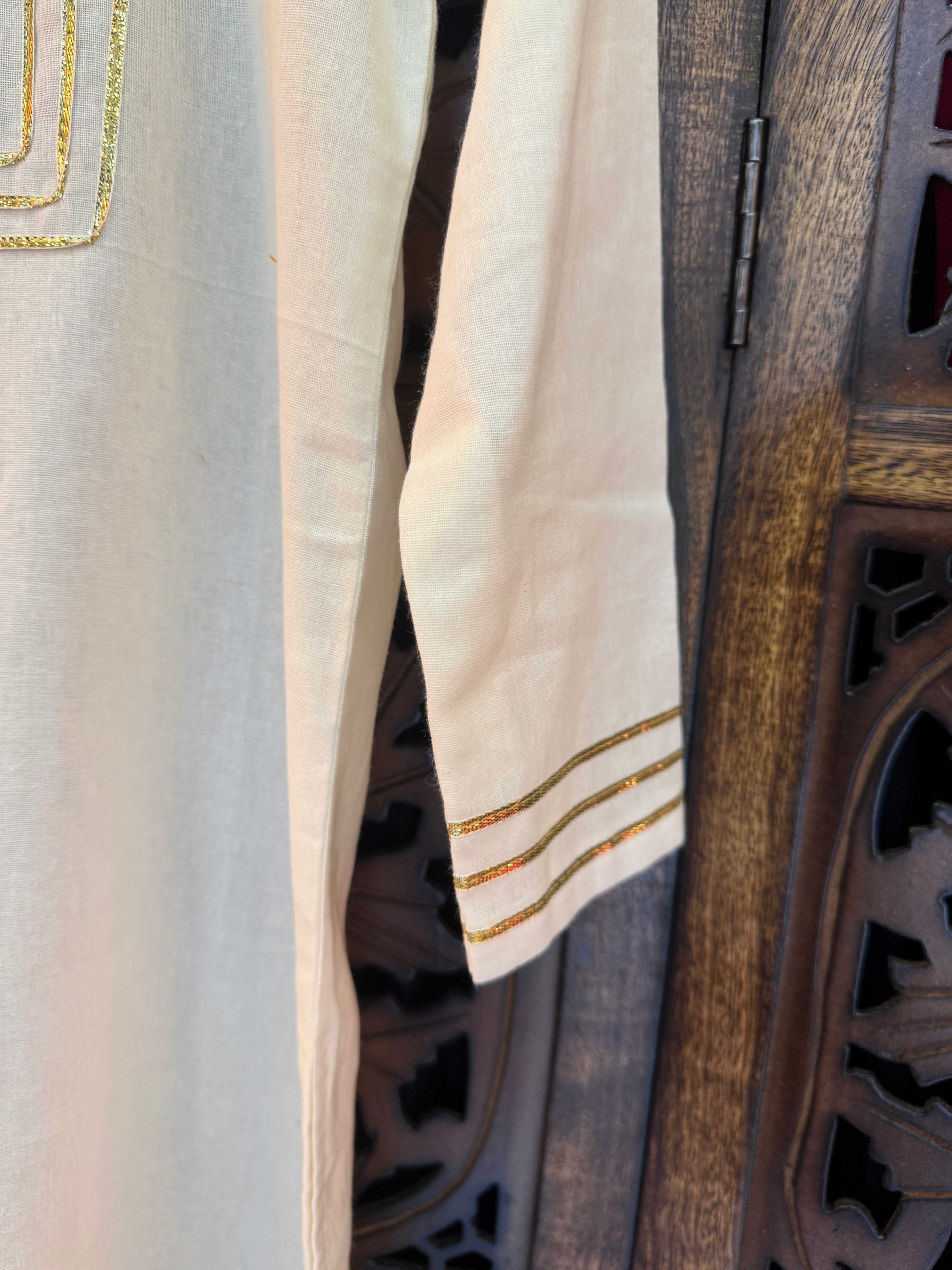 OFF WHITE EMBROIDERY BOYS KURTA RAAS'25 HANDMADEAHOLIC BY MISHKA