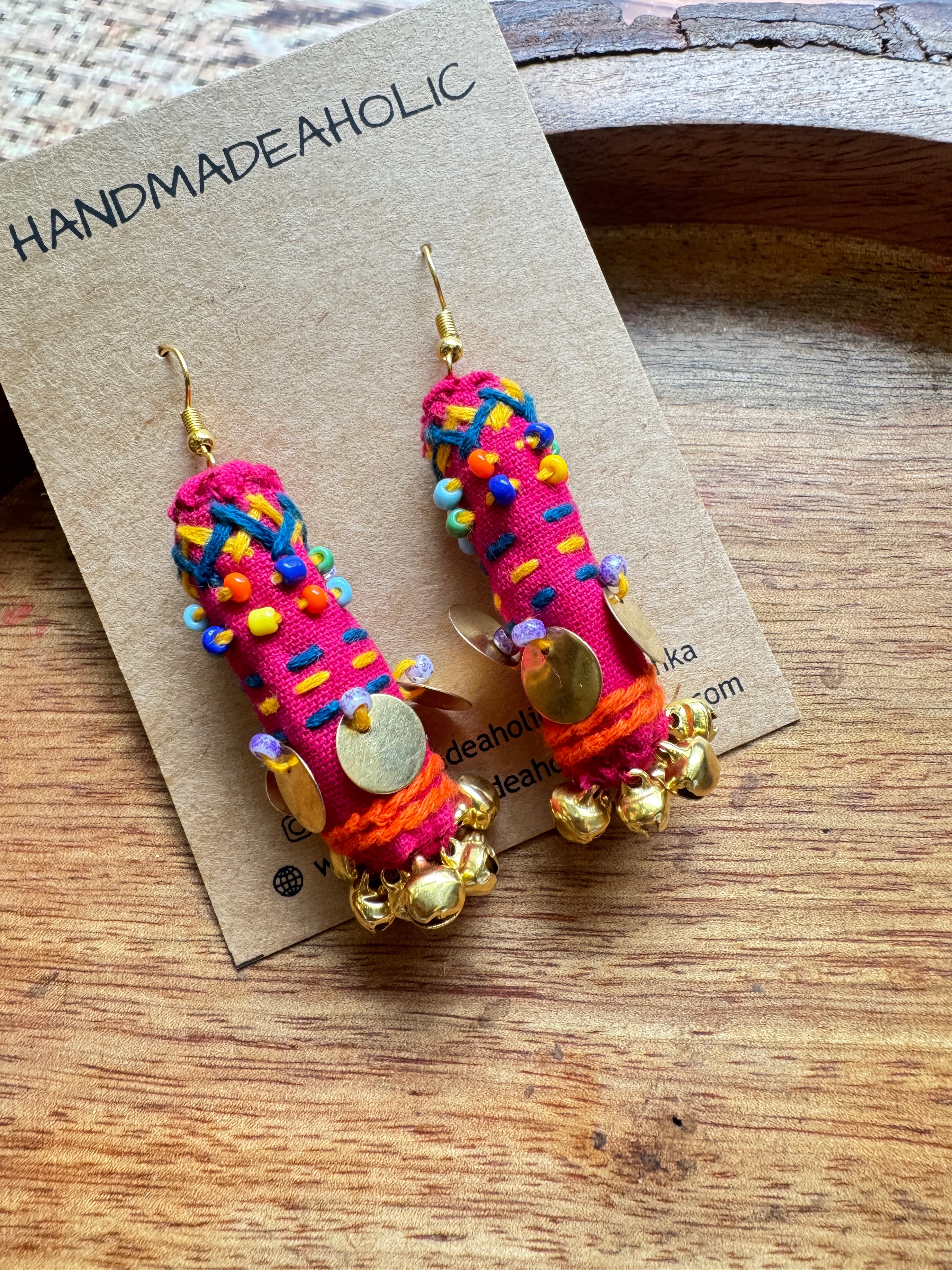 PINK FATAKA EARRINGS HANDMADEAHOLIC BY MISHKA