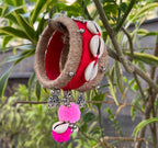 KATHI RED COWRIE BANGLE HANDMADEAHOLIC BY MISHKA