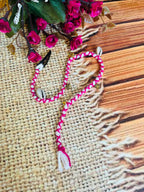 PINK AND WHITE SINGLE HAIR PARANADI - handmadeaholicmishka